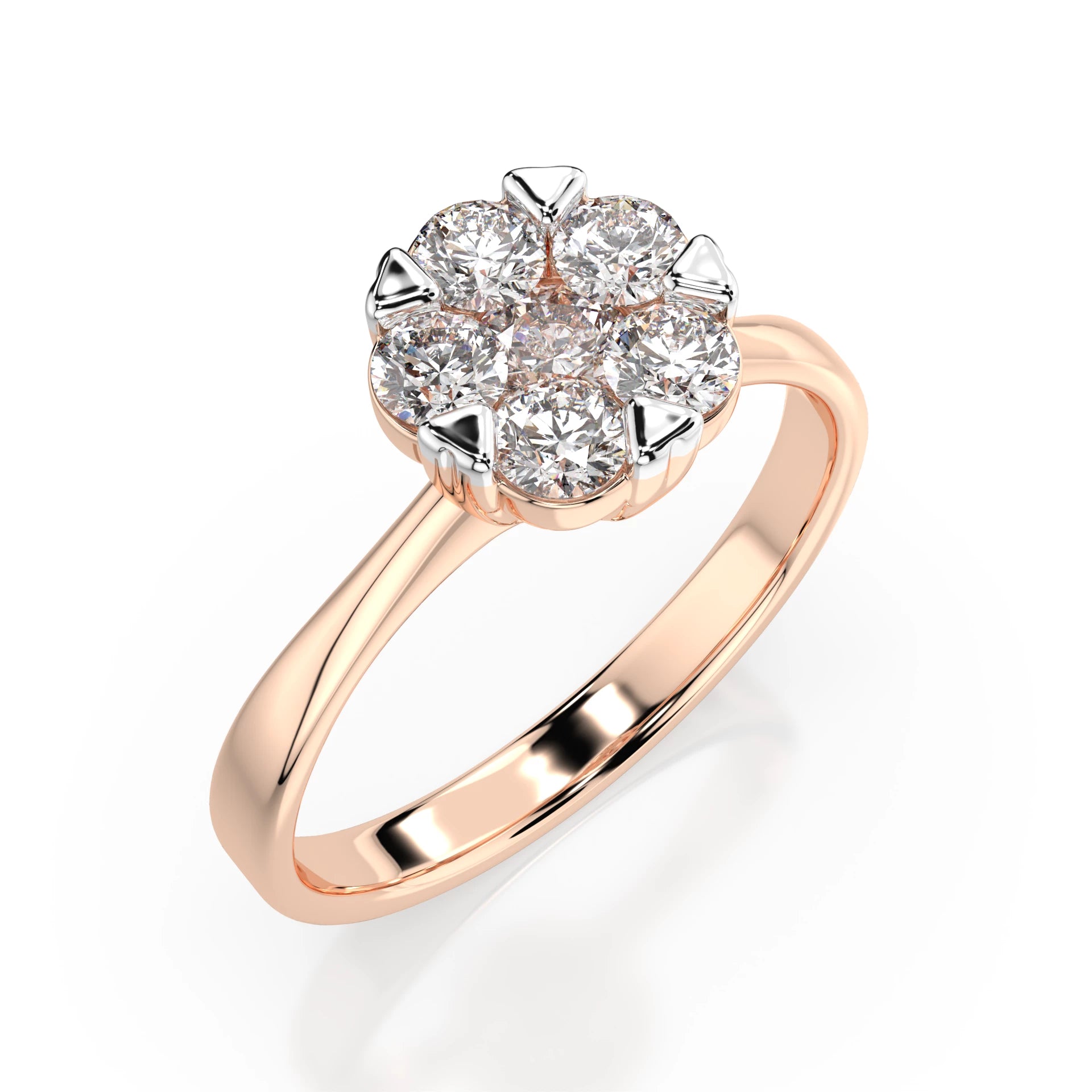 Illusion Ring (Round), 0.15 ct — 101-10015/1(3.4)