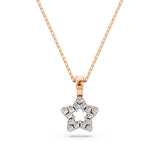 Delicate Diamond Necklace Round 0.08ct by Qutahia Jewellery