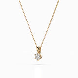 Diamond Pendant Necklace Round 0.15ct by Qutahia Jewellery