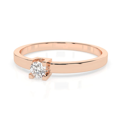 Solitaire Ring (Round), 0.1 ct — 101-10036(3.0)