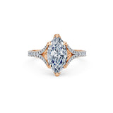 Marquise Lab Grown Diamond Micro Pave Eternity Ring 2.0ct by Qutahia Jewellery