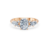 Cushion Lab Grown Diamond Side Stone Eternity Ring 1.5ct by Qutahia Jewellery
