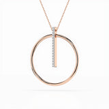 Delicate Diamond Necklace Round 0.09ct by Qutahia Jewellery