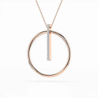 Minimalism Necklace (Round), 0.09 ct — 104-10047