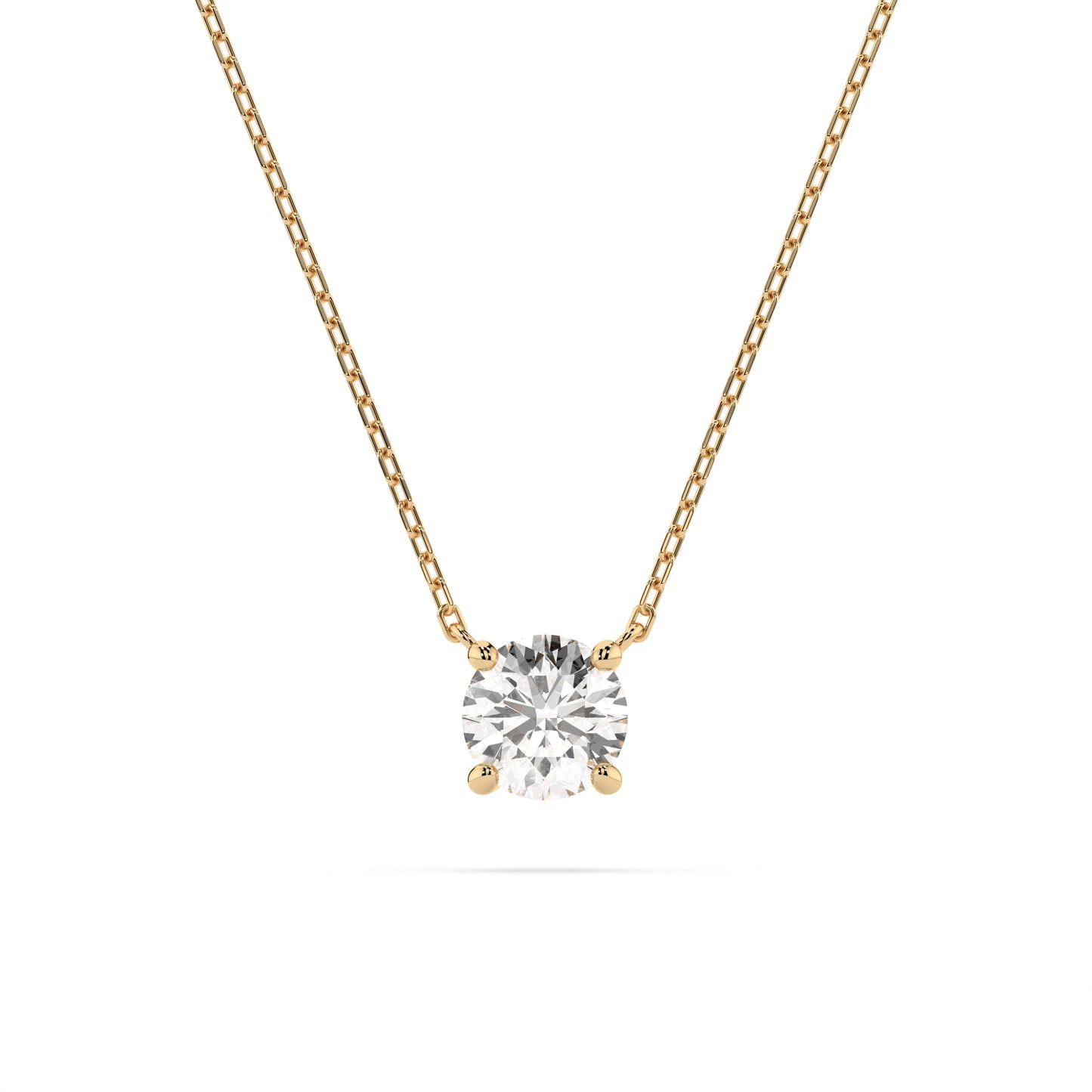 Solitaire Necklace (Round), 0.25 ct — 104-10040(4.0)