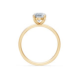 Oval Lab Grown Diamond Solitaire Engagement Ring 1.5ct by Qutahia Jewellery