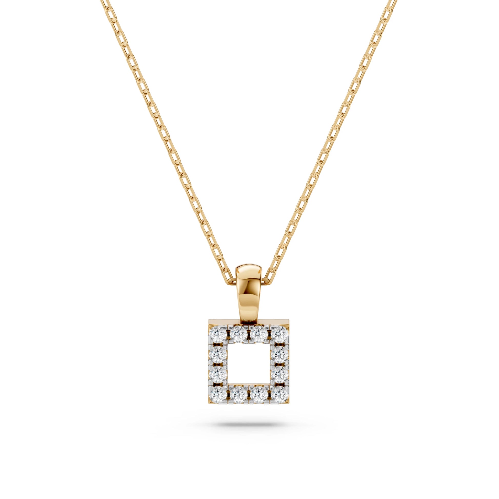 Minimalism Necklace (Round), 0.06 ct — 104-10079