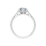 Cushion Lab Grown Diamond Micro Pave Eternity Ring 1.5ct by Qutahia Jewellery