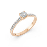 Solitaire Eternity Diamond Ring Round 0.5ct by Qutahia Jewellery