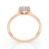 Solitaire Eternity Diamond Ring Round 0.06ct by Qutahia Jewellery
