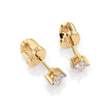 Diamond Stud Earrings Round 0.12ct by Qutahia Jewellery