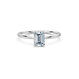 Emerald Lab Grown Diamond Micro Pave Engagement Ring 1.0ct by Qutahia Jewellery