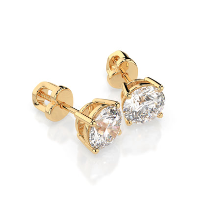 Solitaire Butterfly Earring (Round), 1.4 ct — 102-10012/1(5.7)