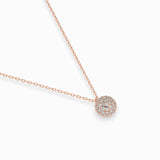 Illusion Diamond Necklace Round 0.23ct by Qutahia Jewellery