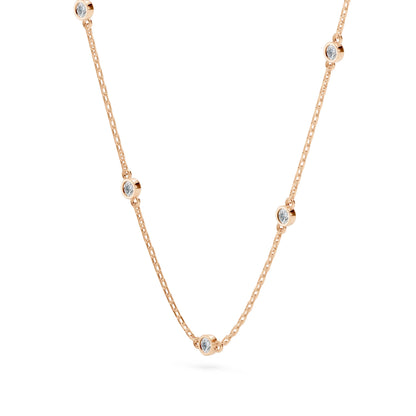 Minimalism Necklace (Round), 0.14 ct — 104-10080/5(1.9)
