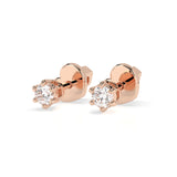 Diamond Stud Earrings Round 0.12ct by Qutahia Jewellery