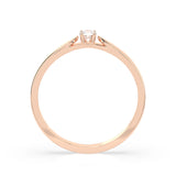 Solitaire Diamond Ring Round 0.08ct by Qutahia Jewellery