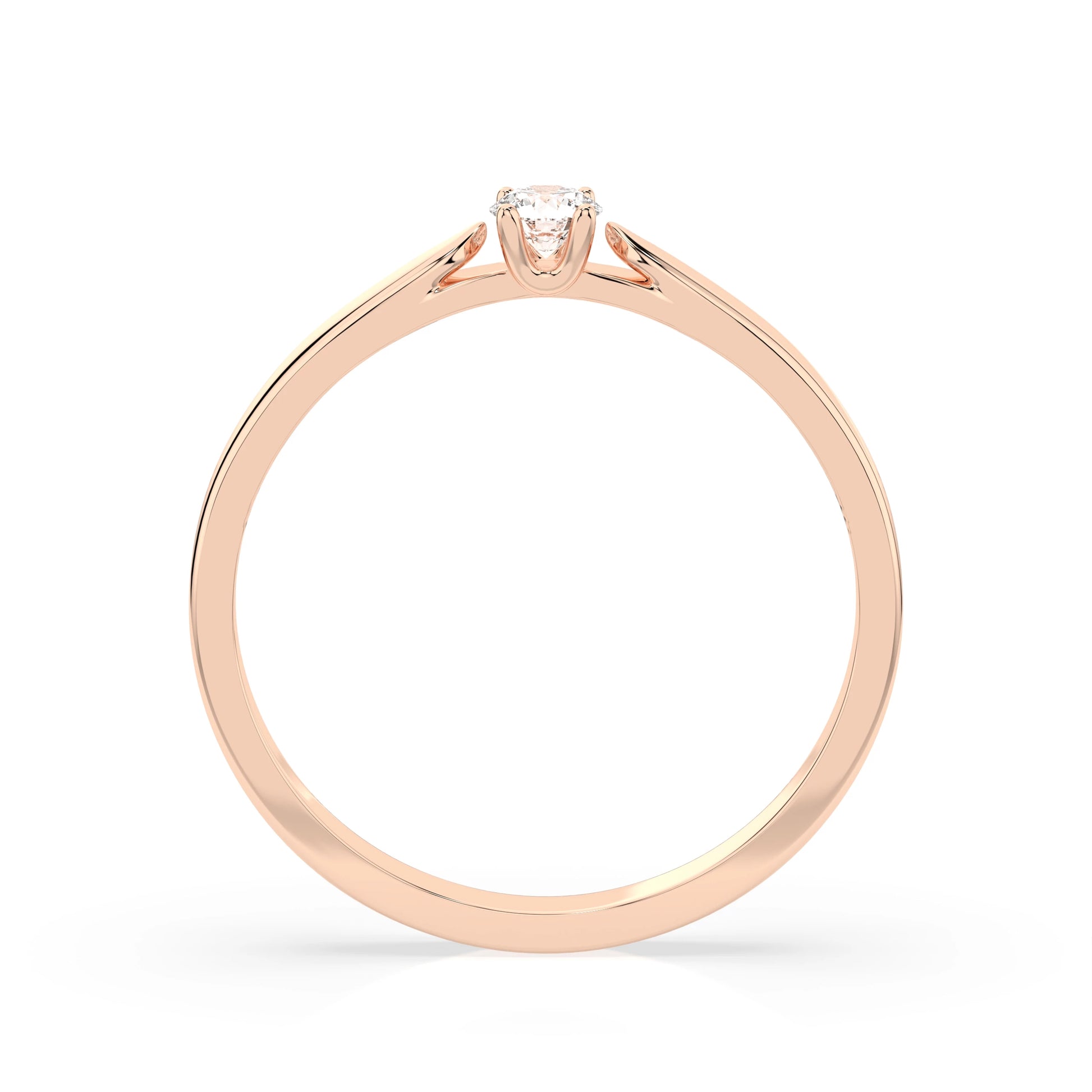 Solitaire Ring (Round), 0.08 ct — 101-10046(2.7)