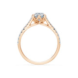 Oval Lab Grown Diamond Micro Pave Eternity Ring 1.5ct by Qutahia Jewellery