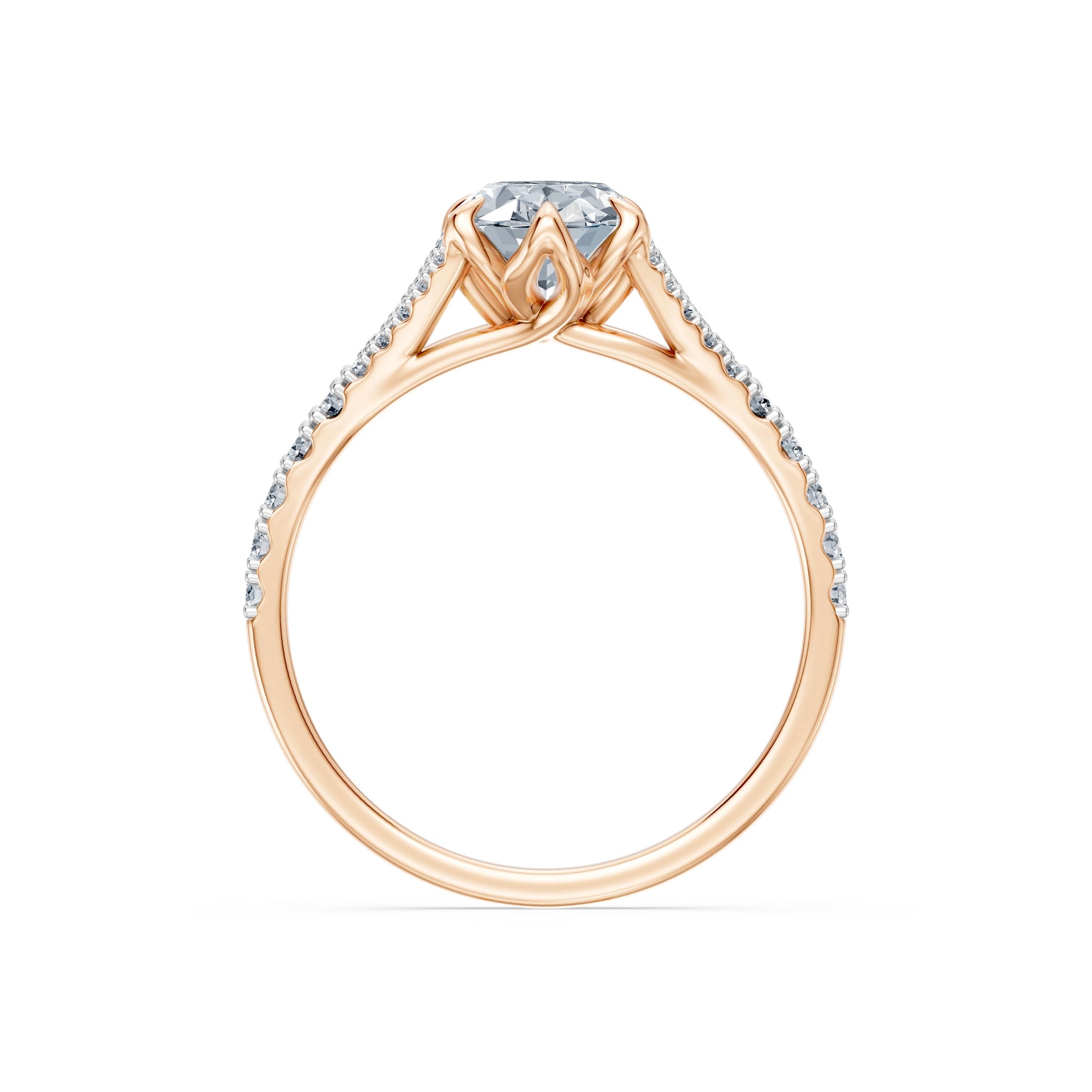 Oval Lab Grown Diamond Micro Pave Eternity Ring 1.5ct by Qutahia Jewellery