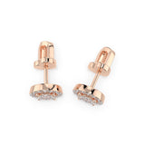 Illusion Diamond Earrings Round 0.12ct by Qutahia Jewellery