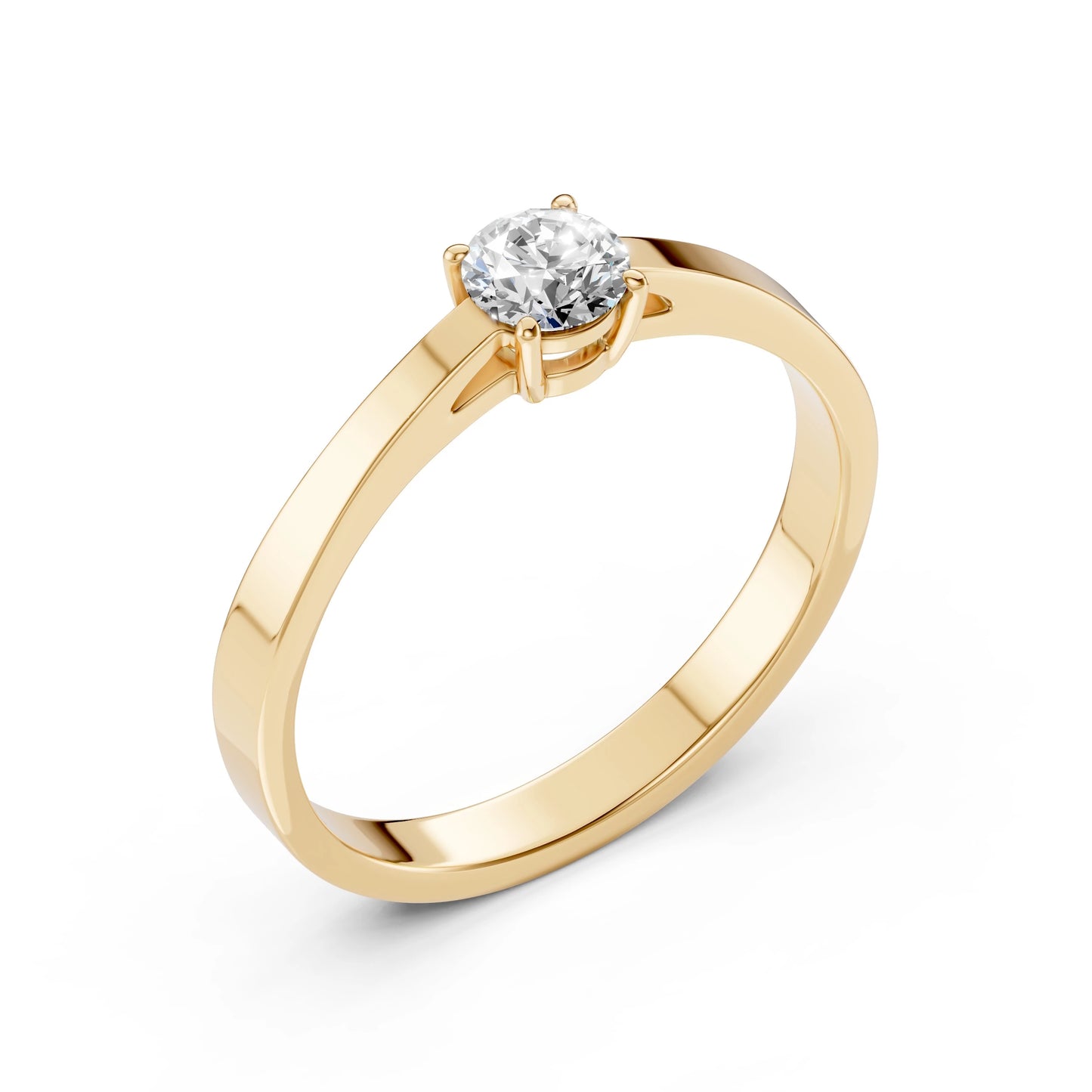 Solitaire Ring (Round), 0.35 ct — 101-10012/1(4.5)