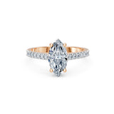 Marquise Lab Grown Diamond Slim Pave Eternity Ring 1.5ct by Qutahia Jewellery