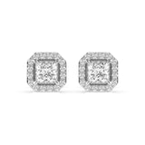 Diamond Eternity Earrings Princess 0.34ct by Qutahia Jewellery