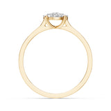 Solitaire Eternity Diamond Ring Round 0.15ct by Qutahia Jewellery