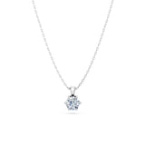 Round Brilliant Diamond Solitaire Necklace 0.5ct by Qutahia Jewellery
