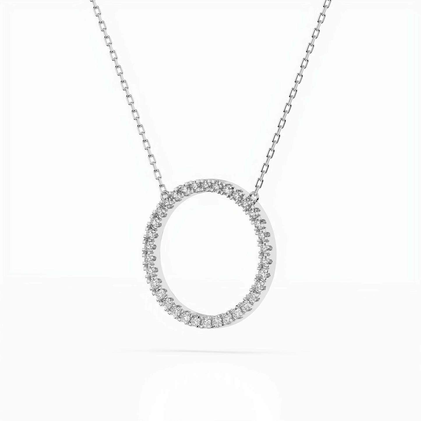Minimalism Necklace (Round), 0.2 ct — 104-10023