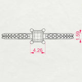Solitaire Eternity Diamond Ring Round 0.1ct by Qutahia Jewellery