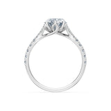 Oval Lab Grown Diamond Micro Pave Eternity Ring 2.0ct by Qutahia Jewellery