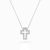 Delicate Diamond Necklace Round 0.17ct by Qutahia Jewellery