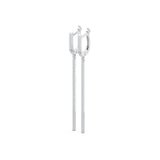 Small Diamond Earrings Round Brilliant 0.37ct by Qutahia Jewellery