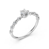 Solitaire Eternity Diamond Ring Round 0.4ct by Qutahia Jewellery