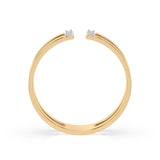 Minimalist Diamond Ring Round 0.06ct by Qutahia Jewellery