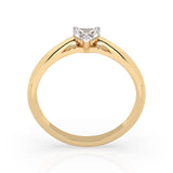 Solitaire Diamond Ring Heart 0.3ct by Qutahia Jewellery