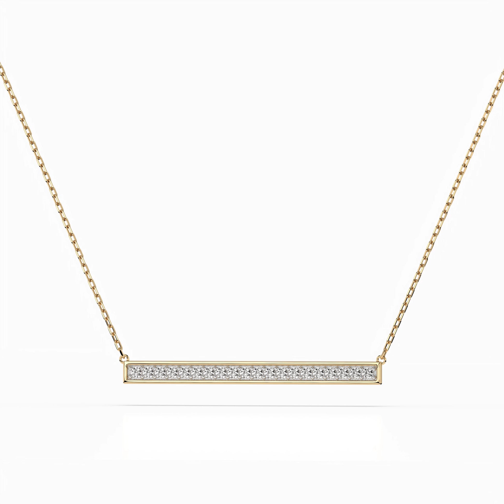 Minimalism Necklace (Round), 0.12 ct — 104-10024