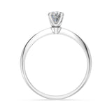 Solitaire Diamond Ring Round Brilliant 0.3ct by Qutahia Jewellery