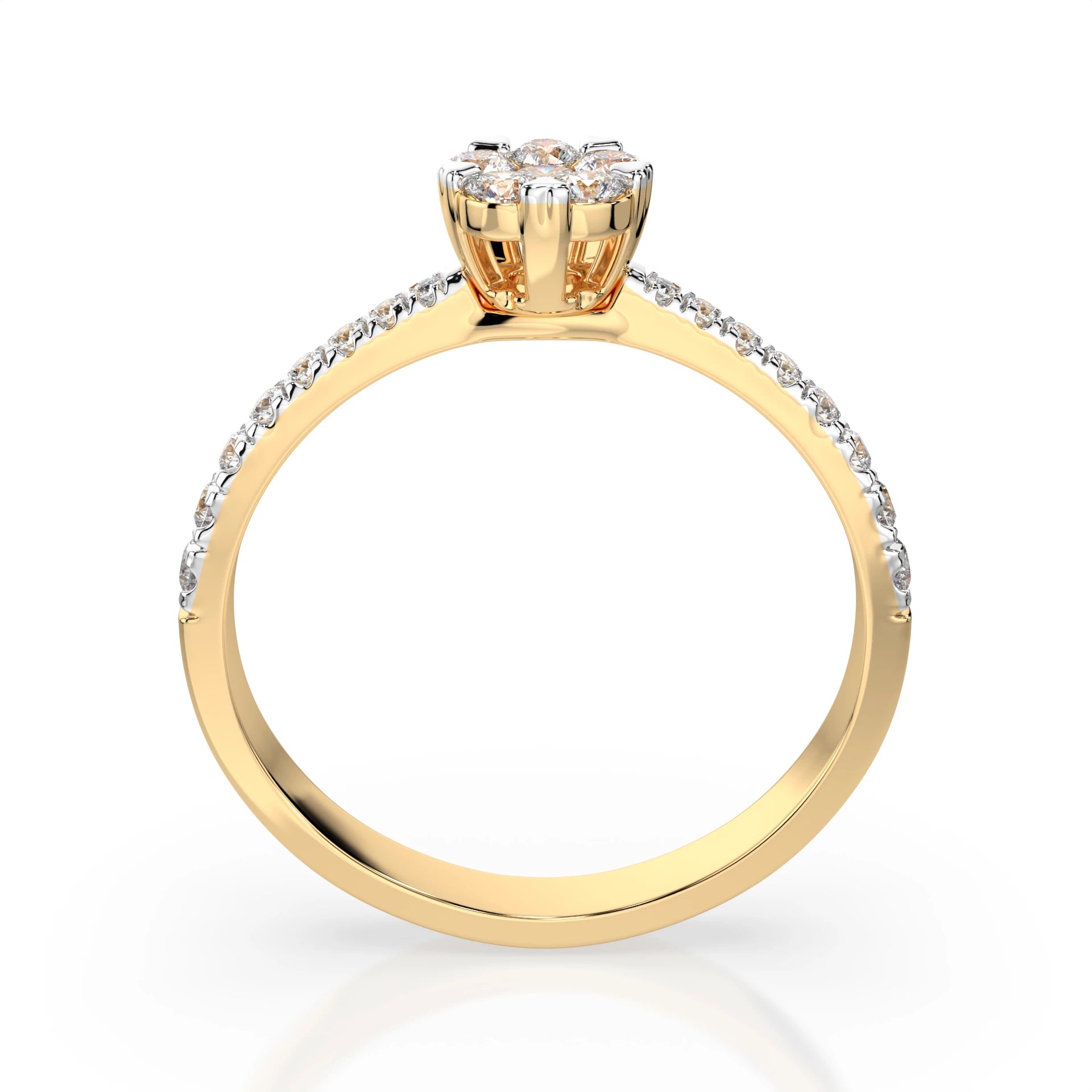 Illusion Ring (Round), 0.06 ct — 101-10015/4(2.5)