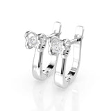 Small Diamond Earrings Round 0.2ct by Qutahia Jewellery