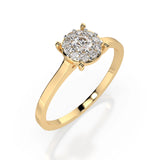 Solitaire Eternity Diamond Ring Round 0.1ct by Qutahia Jewellery