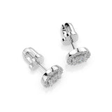 Illusion Diamond Earrings Round 0.12ct by Qutahia Jewellery