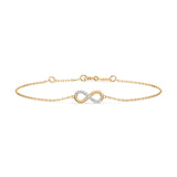 Diamond Bracelet Gold Round 0.05ct by Qutahia Jewellery