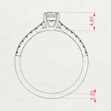 Solitaire Eternity Diamond Ring Round 0.3ct by Qutahia Jewellery