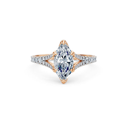 Marquise Lab Grown Diamond Micro Pave Eternity Ring 1.5ct by Qutahia Jewellery