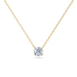 Round Brilliant Diamond Fine Solitaire Necklace 0.7ct by Qutahia Jewellery