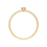 Solitaire Eternity Diamond Ring Round Brilliant 0.09ct by Qutahia Jewellery
