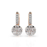 Illusion Diamond Earrings Round 0.2ct by Qutahia Jewellery